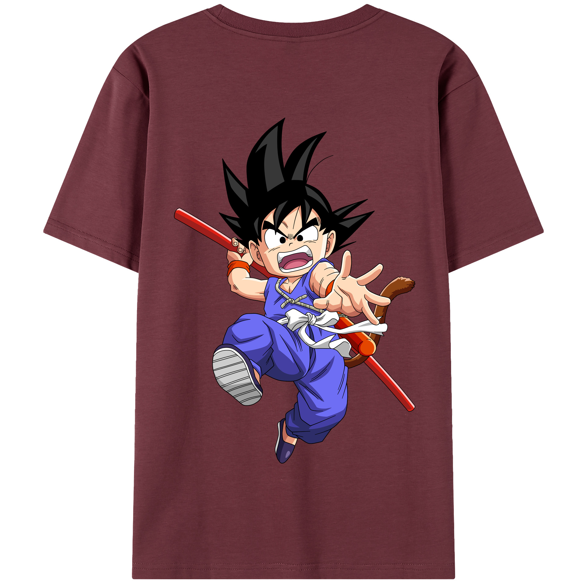 （画像用） ドラゴンボール 孫悟空（そん ごくう）Son Goku カカロット DRAGON BALL Kakarotto 綿100％半袖Tシャツ（背面プリント）